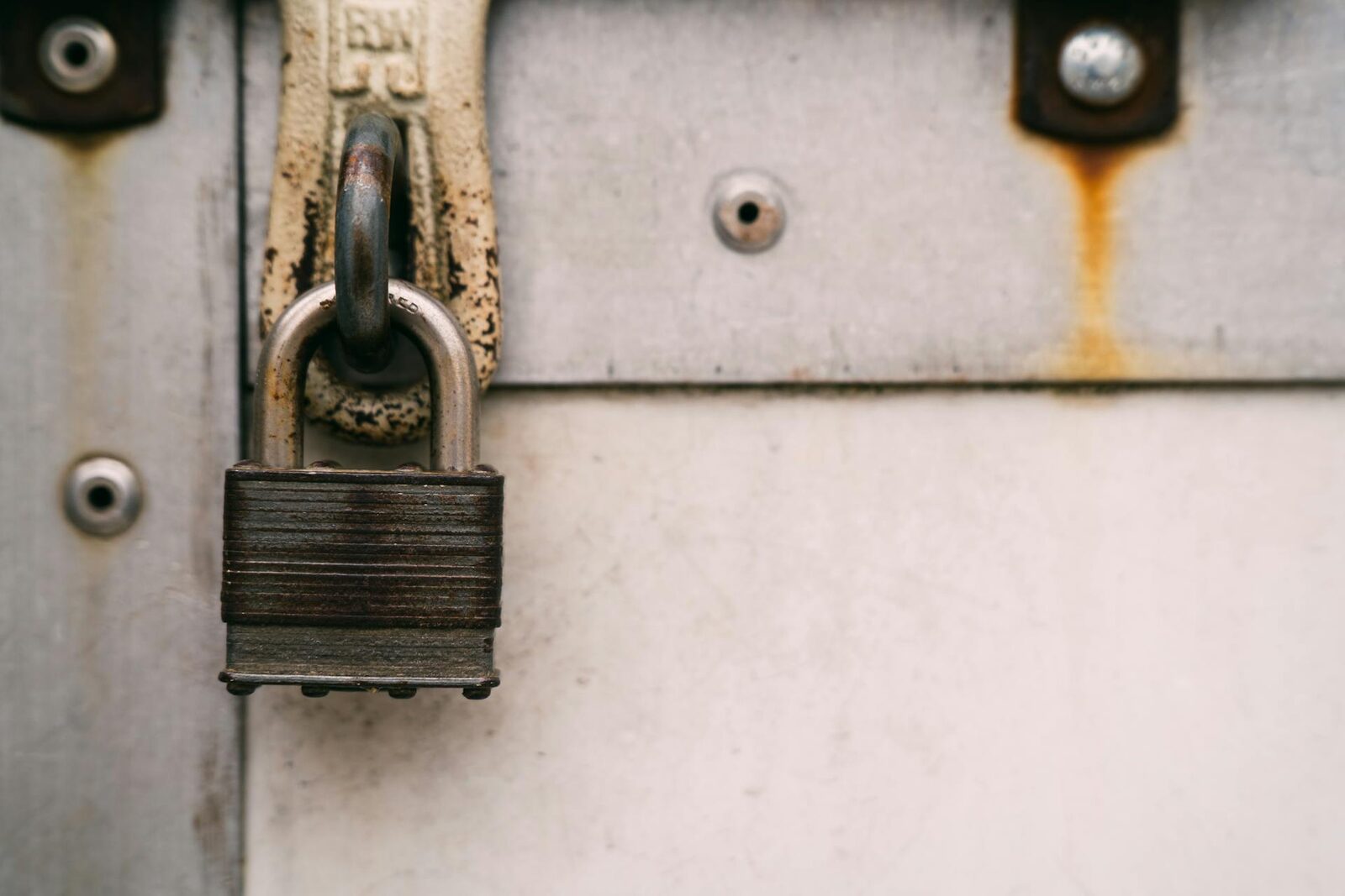 A broken padlock